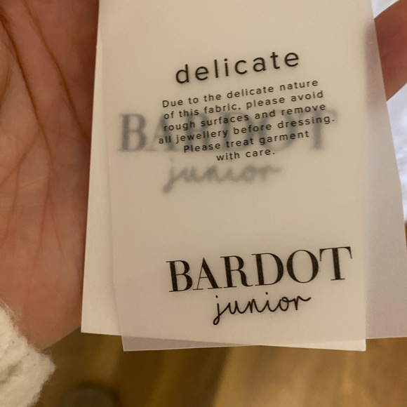 Bardot Junior White Eyelet Puff Sleeve Dress (Girls) - Picture 7 of 9